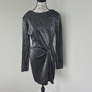 Elegant Black Glitter Dress